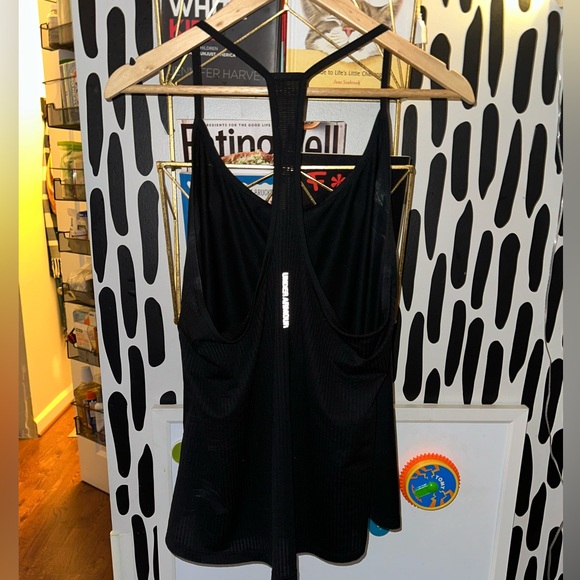 Under Armour - Fly By Racing Back Tank In Black - Picture 9 of 9